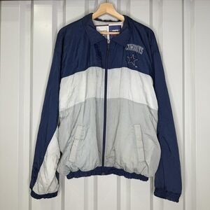 Vintage Dallas Cowboys Jacket Mens Large Blue Gray NFL Football Competitor 90s